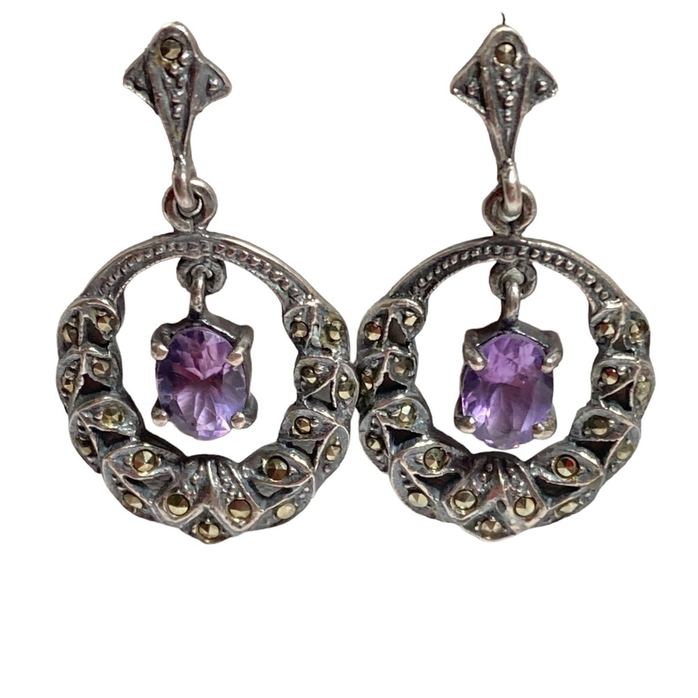 Vintage Sterling Silver Earrings Pierced Stud Dangle 925